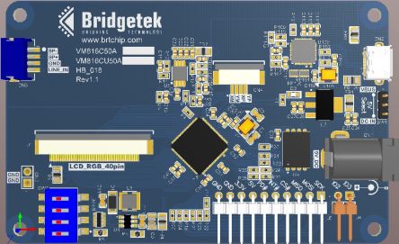 Bridgetek Module De Développement EVE Credit Card Board (no Display), LCD, Pour BT816 EVE
