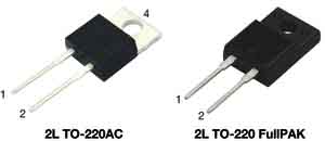 Vishay Schaltdiode Einfach 30A 1 Element/Chip THT 600V TO-220 2 + Tab-Pin