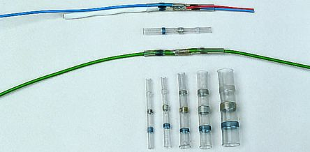 TE Connectivity Transparent Polyolefin Solder Sleeve 42mm Length 1.8 → 4.5mm Cable Diameter