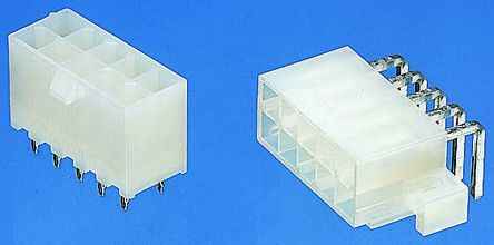 Molex Mini-Fit Jr. Leiterplatten-Stiftleiste Gewinkelt, 18-polig / 2-reihig, Raster 4.2mm, Kabel-Platine,