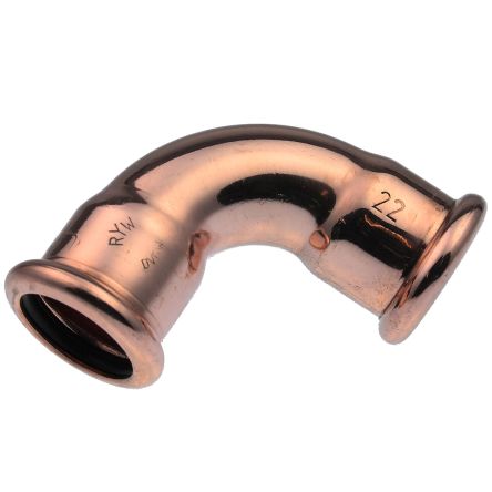 Pegler Yorkshire Copper Pipe Fitting, Push Fit Elbow For 22mm Pipe