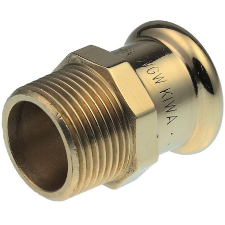 Pegler Yorkshire Copper Pipe Fitting, Threaded Straight Coupler For 15 Mm X 0.5in Pipe