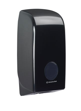 Kimberly Clark Kunststoff Toilettenpapierhalter Einfach, Schwarz, 168mm X 123mm X 338mm, Aquarius