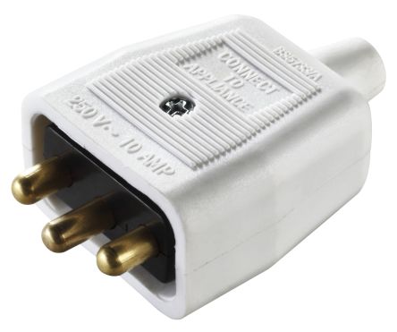 Masterplug 3 Pole Cable Mount Female, Male Mains Inline Connector Rated At 10A