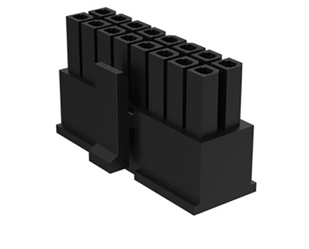 Amphenol Communications Solutions Minitek Pwr Steckverbindergehäuse Stecker 3mm, 4-polig / 2-reihig, Kabelmontage Für