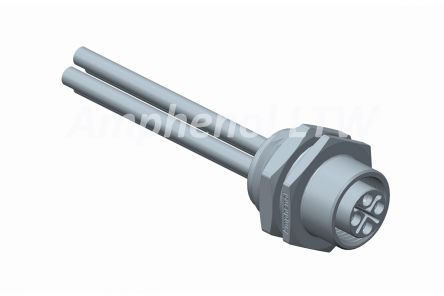 Amphenol Industrial Câble D'actionneur Amphenol 4 Conducteurs, M12 Femelle Pré-câblé, 300mm
