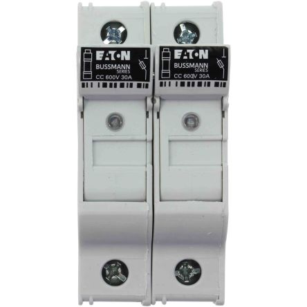 Eaton Sicherungshalter Für Hutschienenmontage Für 10 X 38mm Sicherungen 30A 600V Ac, Serie Bussman 2P-polig