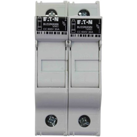 Eaton Portafusibles Para Montaje En Carril 30A Para 10 X 38mm 2P Polos 600V Ac