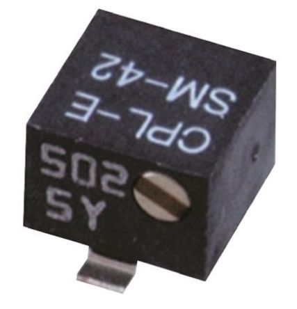 Nidec Components SM-42 11-Gang SMD Trimmer-Potentiometer, Seitliche Einstellung, 50kΩ, ±10%, 0.25W, Löten, L. 4.8mm