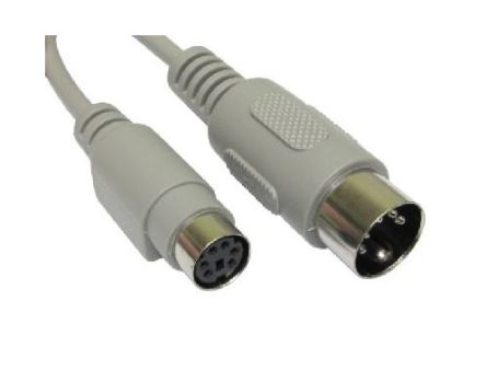RS PRO Cable KVM Gris De 150mm, Con. A: PS/2 Macho, Con. B: Mini DIN De 5 Contactos Hembra