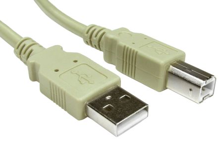 RS PRO USB-Kabel, USBA / USB B, 3m USB 2.0 Grau