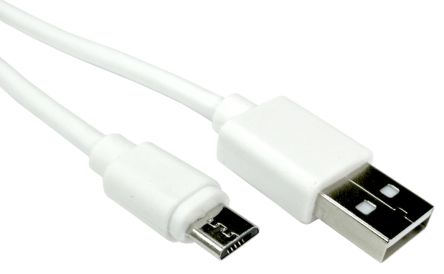 RS PRO USB-Kabel, USBA / Micro-USB B, 3m USB 2.0 Weiß