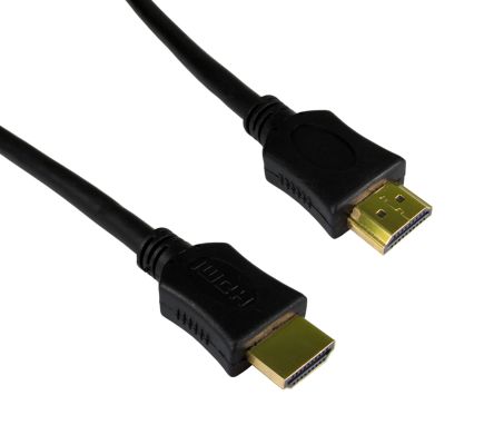 RS PRO HDMI线, HDMI 以太网公转HDMI 以太网公, 500mm长