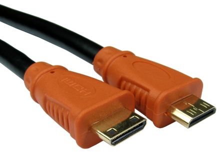 RS PRO HDMI-Kabel A Mini-HDMI Stecker B Mini-HDMI Stecker 4K Max., 2m, Schwarz