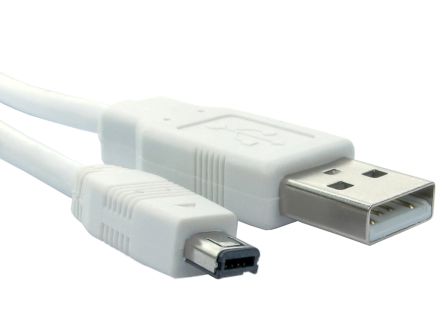 RS PRO Câble USB, Mini USB B Vers USB A, 800mm