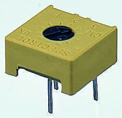 Vishay 63M 1-Gang THT Trimmer-Potentiometer, Einstellung Von Oben, 10kΩ, ±10%, 0.5W, Pin, L. 9.52mm