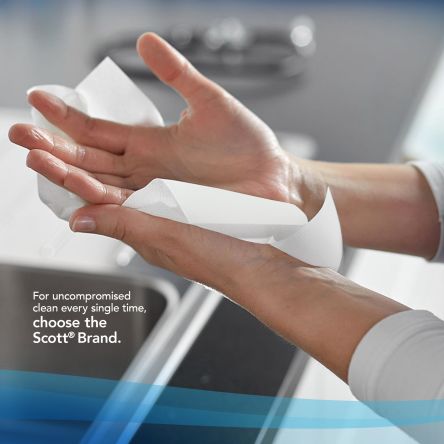 Kimberly Clark Scott Rolled White Paper Towel, 198mm