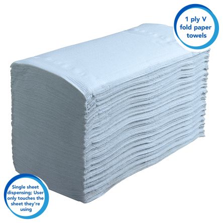 Kimberly Clark Scott Folded Blue Wipes, 320mm, 240 X 15 Sheets
