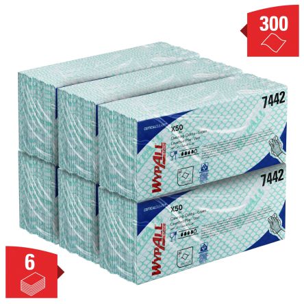 Kimberly Clark WypAll Lappen Für Allgemeine Reinigung Beutel 50 Stk. Grün, 416 X 245mm