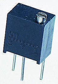 Vishay T63 14-Gang THT Trimmer-Potentiometer, Einstellung Von Oben, 2kΩ, ±10%, 0.25W, Pin, L. 6.8mm