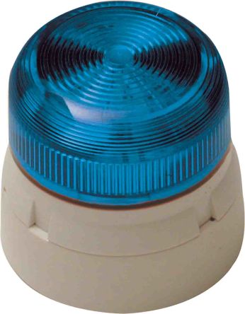 Klaxon Indicador Luminoso, Efecto Intermitente, LED, Azul, Alim. 110 V Ac