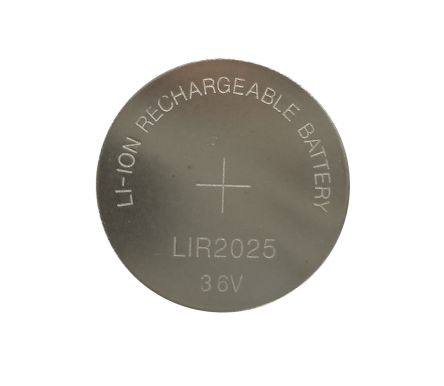 RS PRO LIR2025, Lithium Knopfzelle Ø 20mm 3,7V / 25mAh