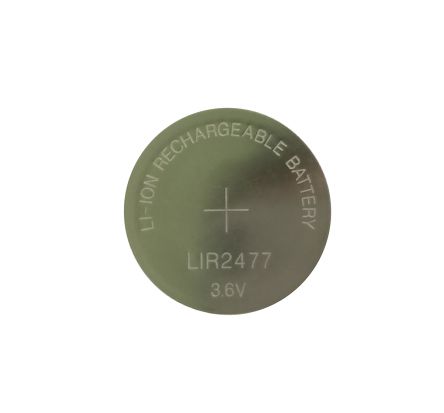 RS PRO LIR2477, Lithium Knopfzelle Ø 24mm 3,6V / 200mAh