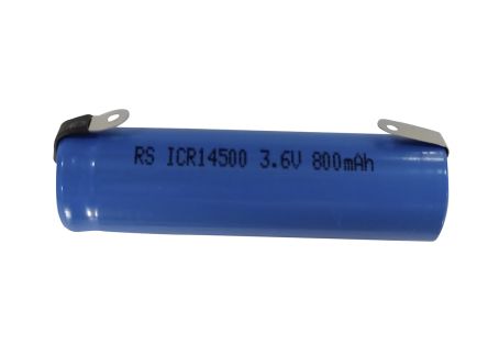 RS PRO ICR14500 Lithium-Ion Akku, 3.7V / 820mAh, Standard-Anschluss