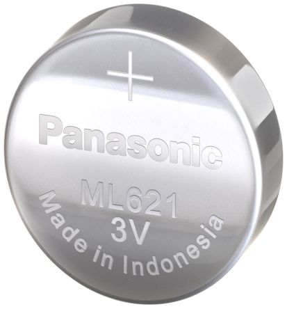 Panasonic Batteria A Bottone Ricaricabile, 3V, 5mAh, Litio Diossido Di Manganese