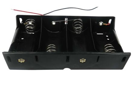 RS PRO Batteriehalter Mit Drahtanschluss Für 4 X D Batterien
