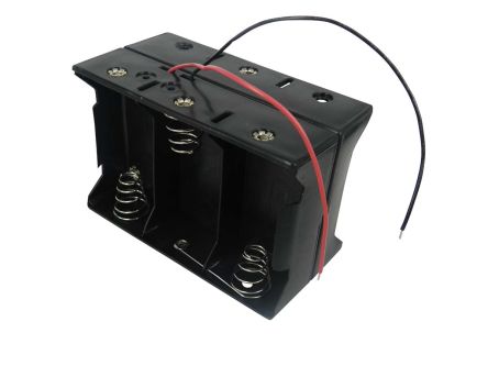 RS PRO Batteriehalter Mit Drahtanschluss Für 6 X D Batterien
