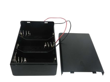 RS PRO Batteriehalter Mit Drahtanschluss Für 3 X D Batterien