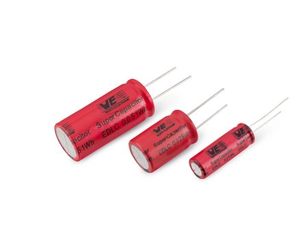 Wurth Elektronik Supercondensateur, 3F, 2.7V C.c., Traversant, 8 (Dia.) X 20mm, Pas De 3.5mm, -40 °C → +65 °C.