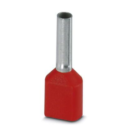 Eaton Aderendhülsen, Stift ø 2.05mm, 2 Eing., Rot, 8mm, 15mm, Isoliert
