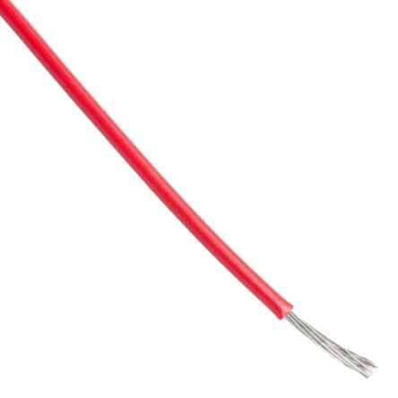 Alpha Wire Einzeladerleitung 0,33 Mm², 22 AWG 30m Rot PVC Isoliert Ø 1.27mm 7/0,25 Mm Litzen UL1429