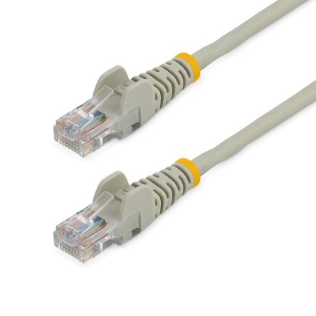 StarTech.com Ethernetkabel Cat.5e, 2m, Grau Patchkabel, A RJ45 U/UTP Stecker, B RJ45, PVC