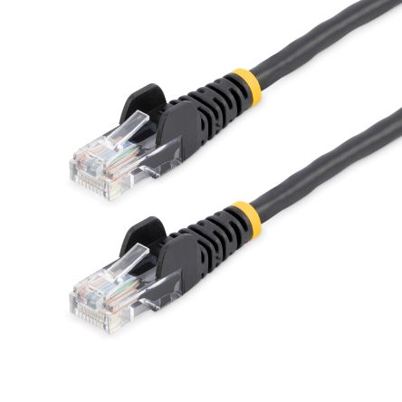 StarTech.com Ethernetkabel Cat.5e, 5m, Schwarz Patchkabel, A RJ45 U/UTP Stecker, B RJ45, PVC