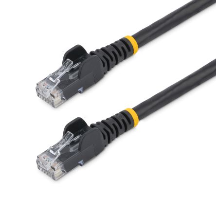 StarTech.com Ethernetkabel Cat.6, 1m, Schwarz Patchkabel, A RJ45 U/UTP Stecker, B RJ45, PVC