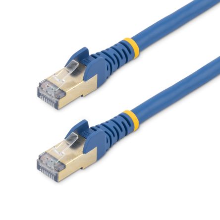 StarTech.com Cable Ethernet Cat6a STP Startech De Color Azul, Long. 3m, Funda De PVC, Calificación CMG