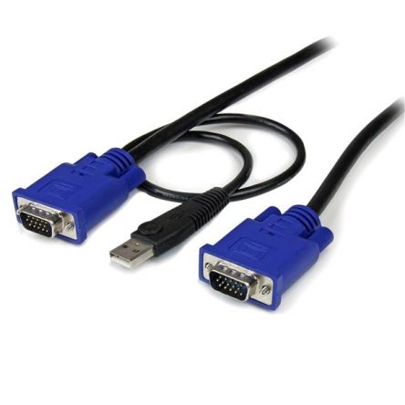 StarTech.com Cable KVM Negro Startech De 3m, Con. A: USB A; VGA Macho, Con. B: VGA Macho
