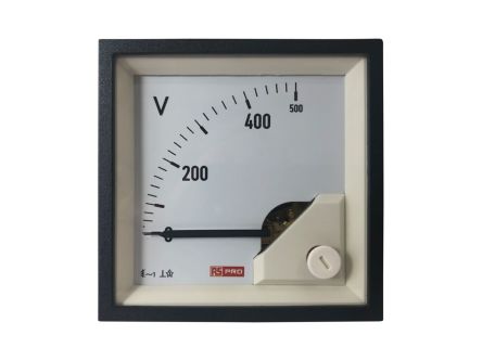 RS PRO Analoges Voltmeter AC Analog-Anzeige / 0,01, 68mm, 68mm, 66 (100 A)mm