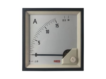 RS PRO Amperemeter 30 (Input)A AC Dreheisen, 92mm X 92mm T. 54 (<30 A) Mm, 62 (30 → 60 A) Mm, 0 → 30