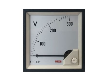RS PRO Analoges Voltmeter AC Analog-Anzeige / 0,01, 92mm, 92mm, 66 (100 A)mm