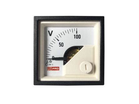 RS PRO Analogue Panel Ammeter DC, 45mm X 45mm, 1 % Moving Coil