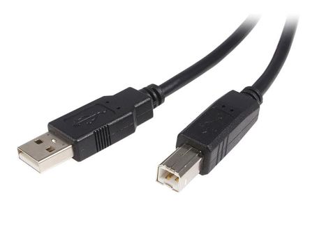 StarTech.com USB线, USB A公插转USB B公插, 5m长, USB 2.0, 黑色