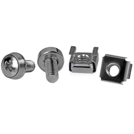 StarTech.com Mounting Screws And Cage Nuts For Use With Server Racks And Cabinets, M6 Thread, 50 Piece(s), 19 X 6 X 17mm