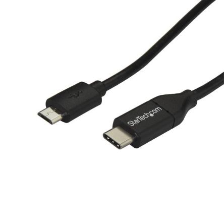 StarTech.com Câble USB Startech, Micro-USB B Vers USB C, 2m, Noir