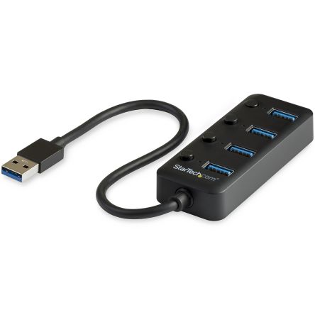 StarTech.com, USB 3.0 USB-Hub, 4 USB Ports, USB A, USB, USB-Bus, 85 Mm X 34.9 Mm X 1.9cm
