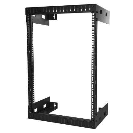 StarTech.com Black 15U Steel Server Rack, With 2-Post Frame