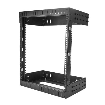 StarTech.com Black 12U Steel Server Rack, With 2-Post Frame